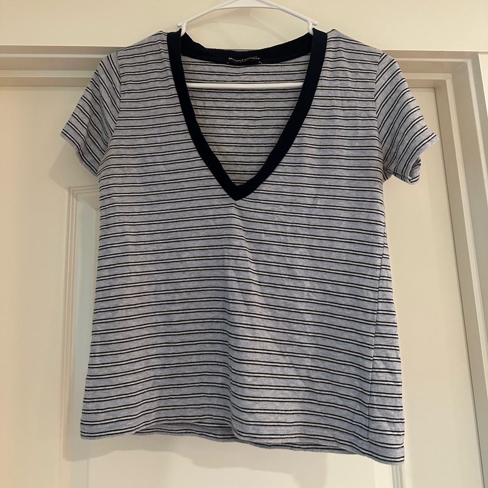 Brandy Melville Striped V-Neck Women's Top